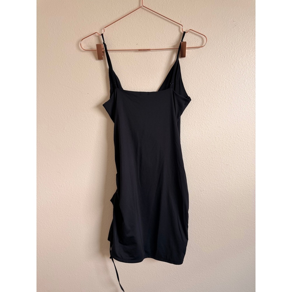 Garage Dress Women Small Black Ruched Side Wrap Mini Bodycon Party Night Out - Picture 7 of 7